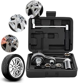 ETOYA Torque Multiplier Wrench Set, Lug Nut Removal Tool, 1:16 Labor Saving Heavy Duty Lug Nut Remover Wrench Set, Tire Changing Kit 1/2" Driver with 17mm/19mm/21mm Sockets, for Most Vehicles