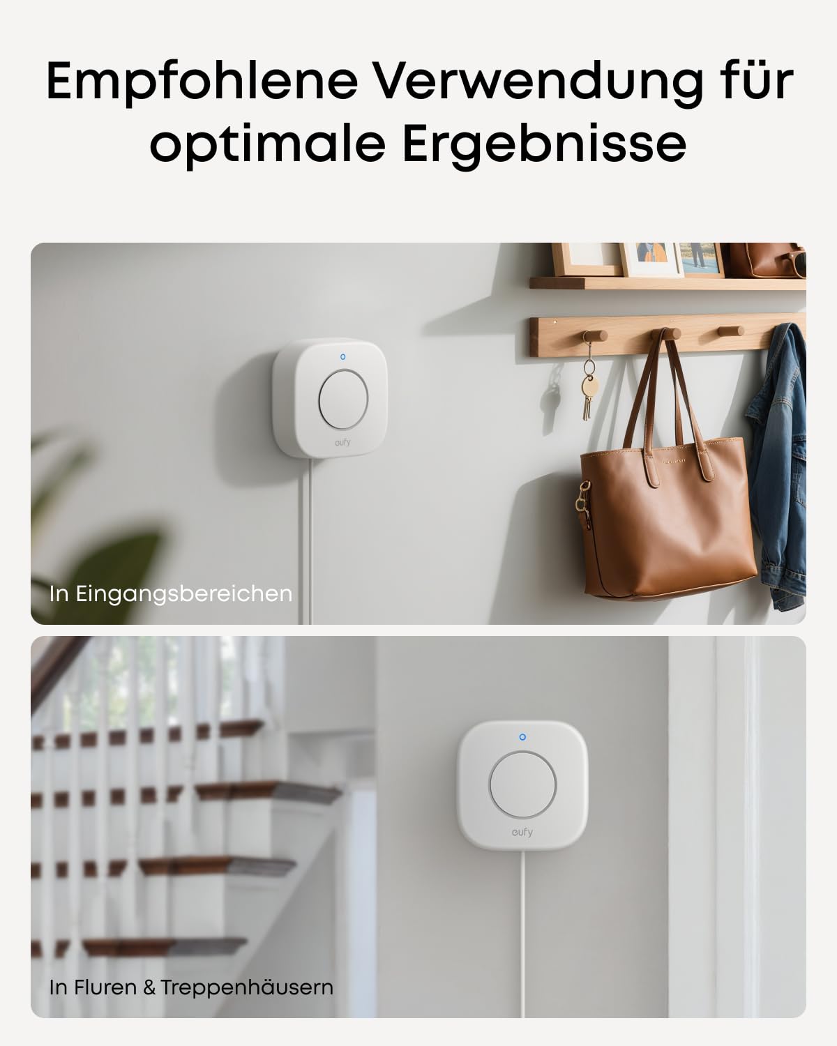 eufy Innensirene E20, 110dB Alarm, Notfall-Akku, große Reichweite, Flexible Montage, benötigt HomeBase 2, 3, Mini oder Pro (EU-Version)