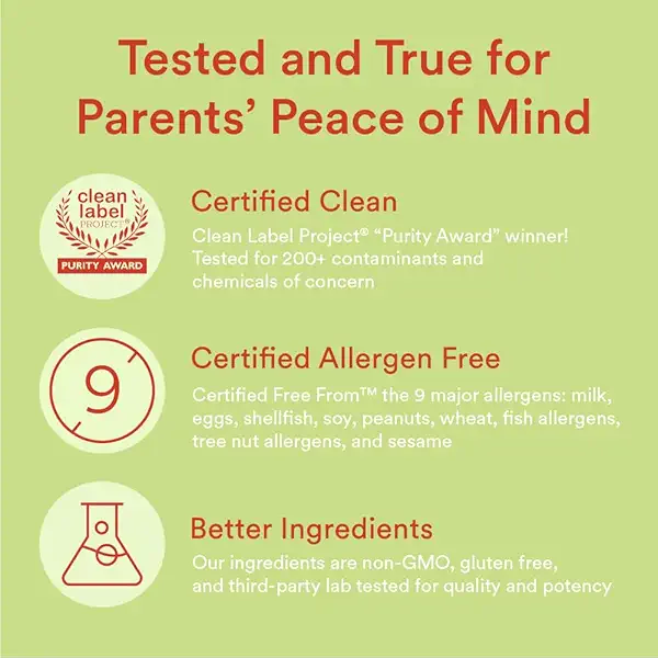 SmartyPants Kids Multivitamin Gummies and Fiber Supplement: Vitamin D3, C, Vitamin B12, B6, A, Zinc, Biotin, Inositol, Fiber Gummies, Three Fruit Flavors, 120 Count (30 Day Supply) 9
