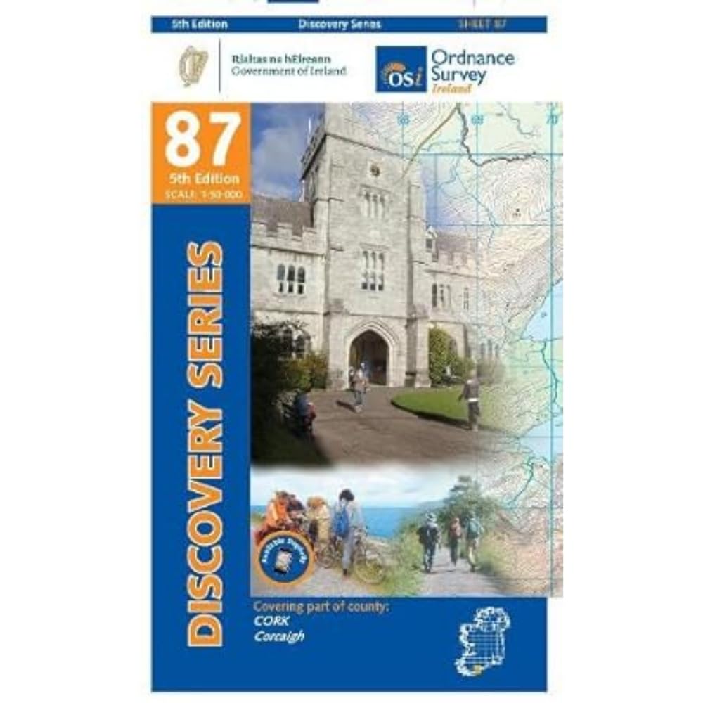 Cork Map | Ordnance Survey Ireland | Kinsale & Bandon | OSI Discovery Series 87 | Ireland | Walks | Hiking | Maps | Adventure