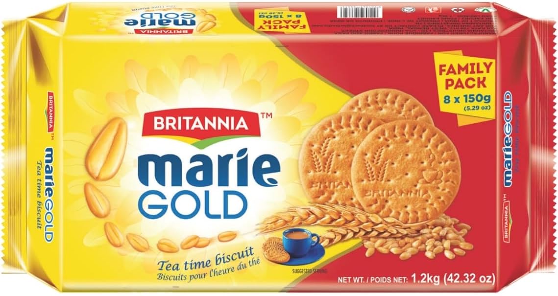 Marie Gold Cookies 21.16oz (600g) - Crispy Tea Time Snack - Delicious Grocery Cookies (Pack of 1)