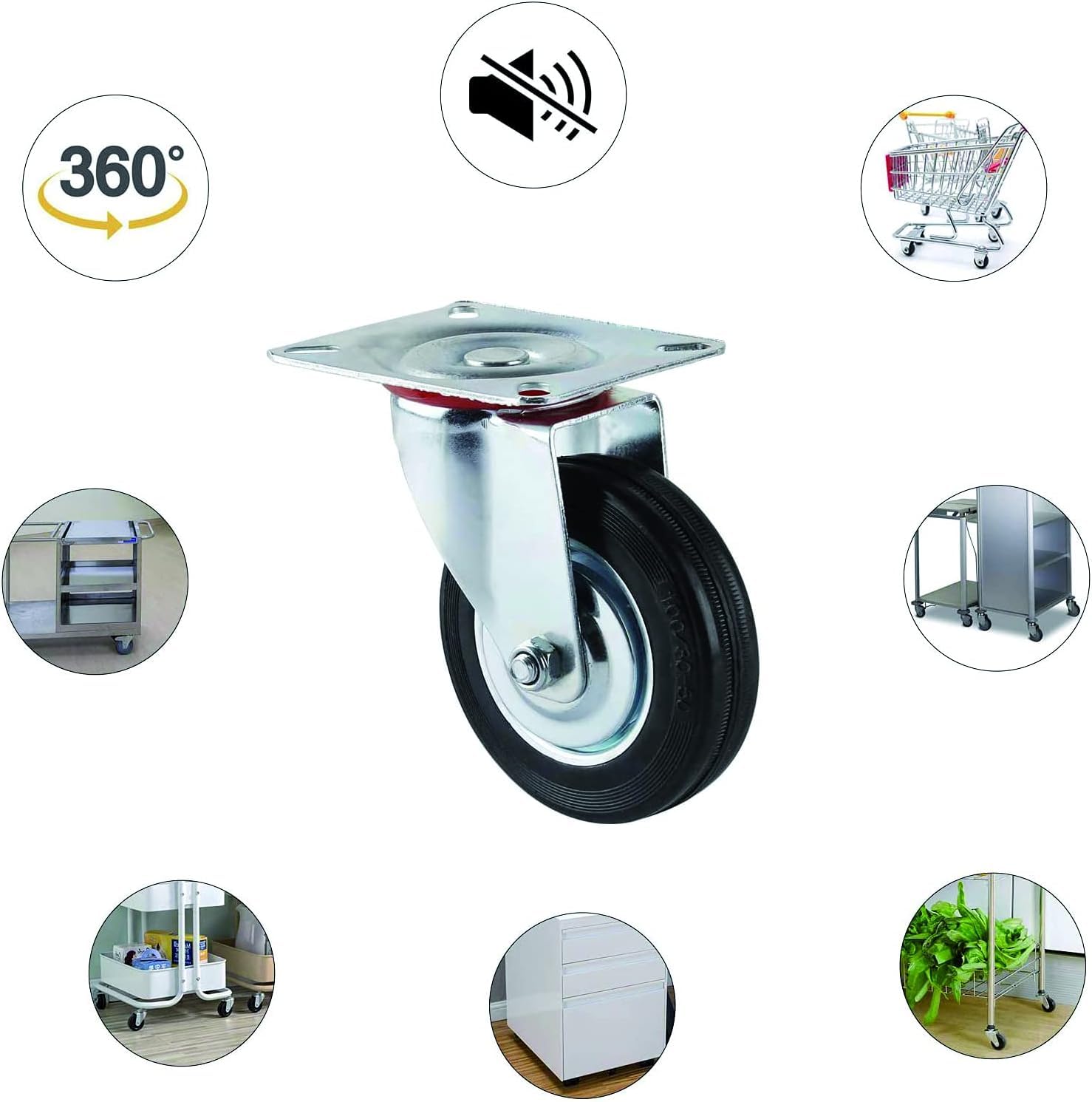 Rulli Bici Confezione Da Poltrone Girevoli In Ciniglia Mieres