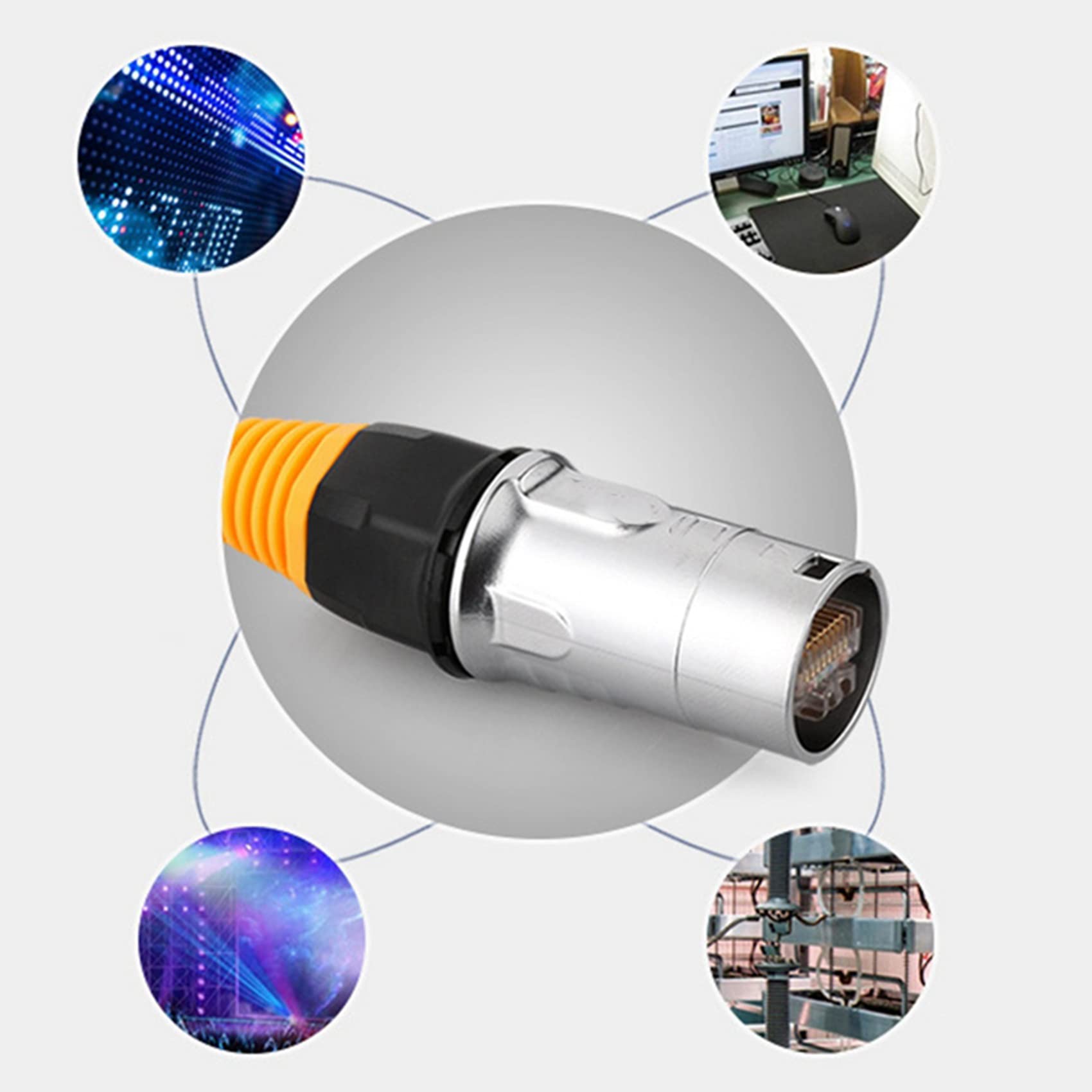 3X Connecteurs étanches Réseau RJ45 IP67 / Prise étanche RJ45 Ethernet + Prise étanche pour Ethernet Extérieur
