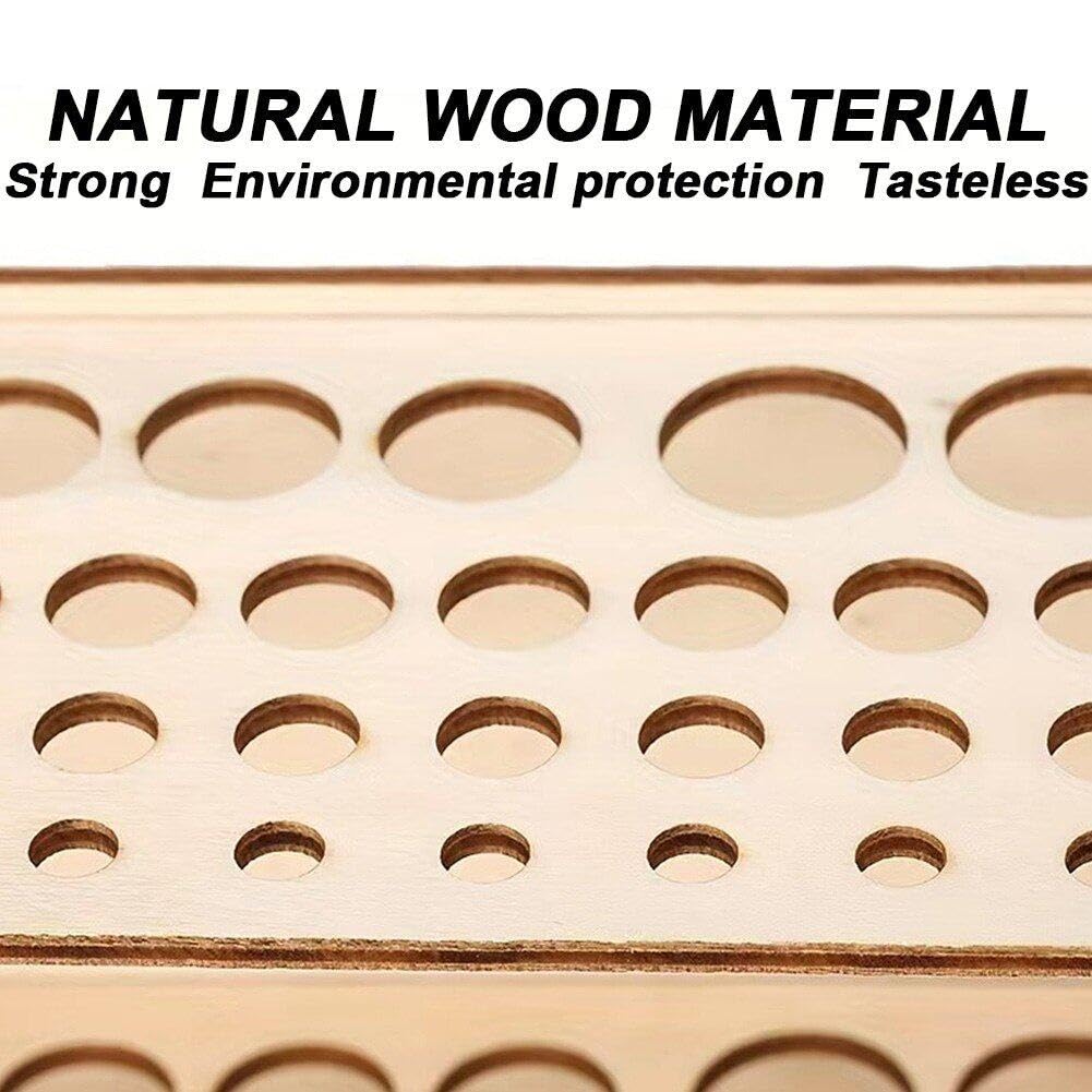 Paint Brush Holder For Artist, 67 Hole Wooden Desk Stand Paintbrush Organizer, Square Paint Brush Storage, Art Supply Organizer For Pens, Paint Brushes