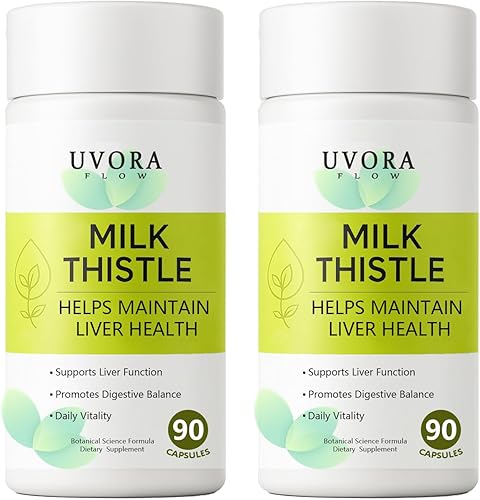Miniatura 1 de EBEHDOQ Uvora - Desintoxicación de cardo mariano, suplemento de hierbas prémium con extracto de cardo mariano y antioxidantes, apoya la salud del