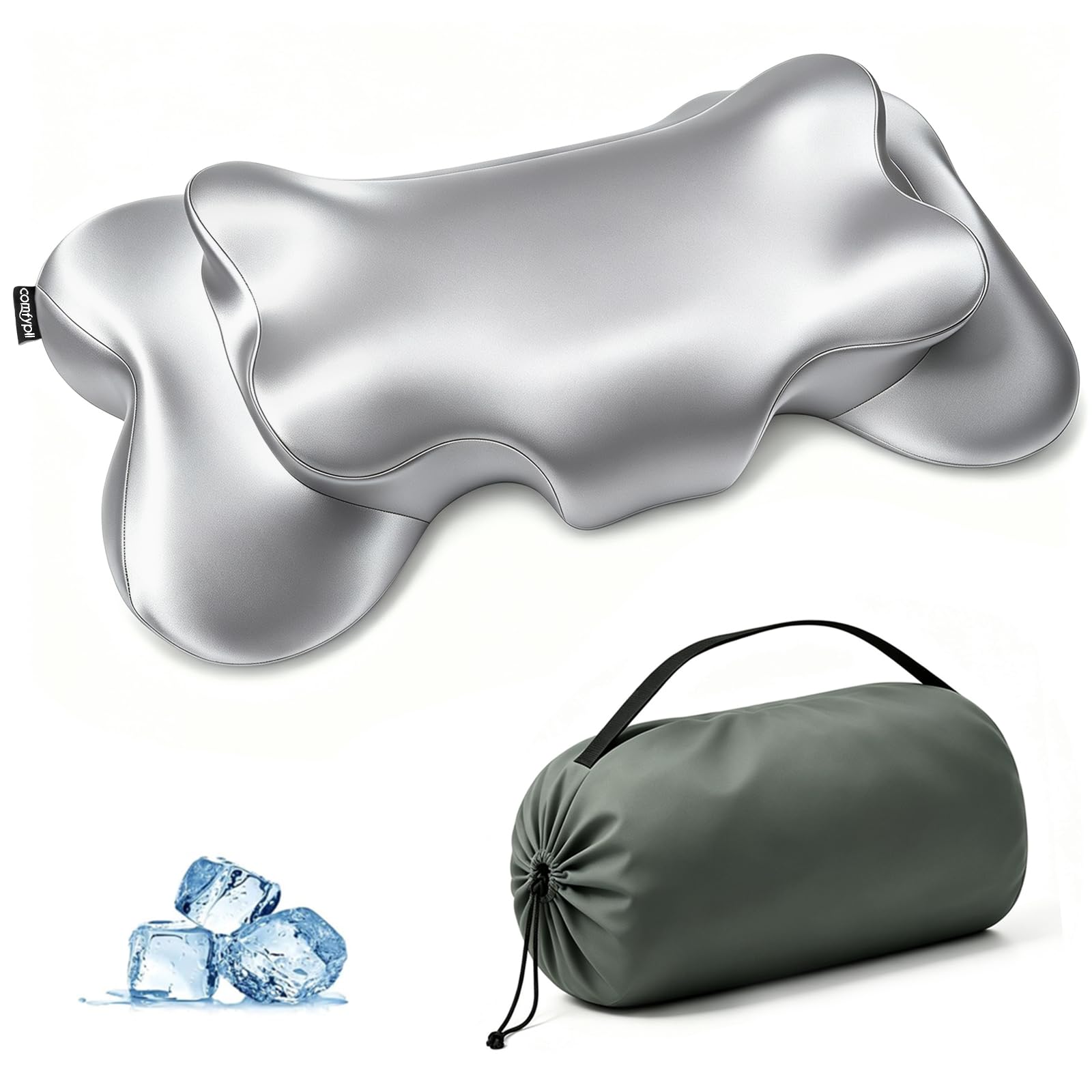 COMFYPIL Neck Pillow for Sleeping, Portable Memory Foam Pillow, Travel Size