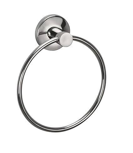 SBD Stainless Steel Bathroom Towel Napkin Ring Rod Chrome Finished (Towel Ring, Round 6 inch)