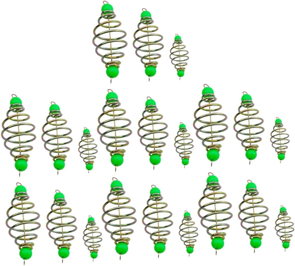 Didiseaon 21pcs Fishing Tackle Fishing Gear Springs for Fishing Fishing Tool Fishing Lure Feeder Fishing Equipment Fishing Feeder Fishing Baits Craps Stick Metal Carp Fishing Supplies