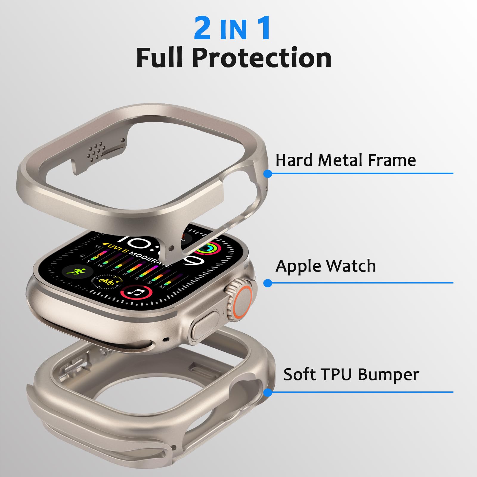 ZZDZZ Metal Case for Apple Watch Ultra 49mm - Image 2