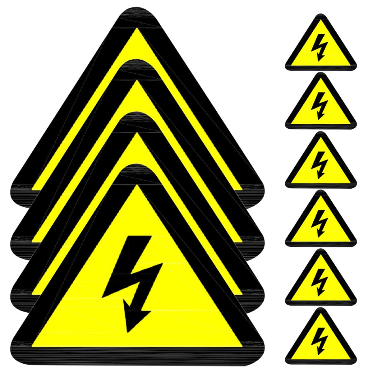 Autocollants Jaunes D'avertissement Électrique Adhésifs de Triangle Lot de 15 sans Texte pour Équipements et Boîtes Électriques pour Maison et Jardin