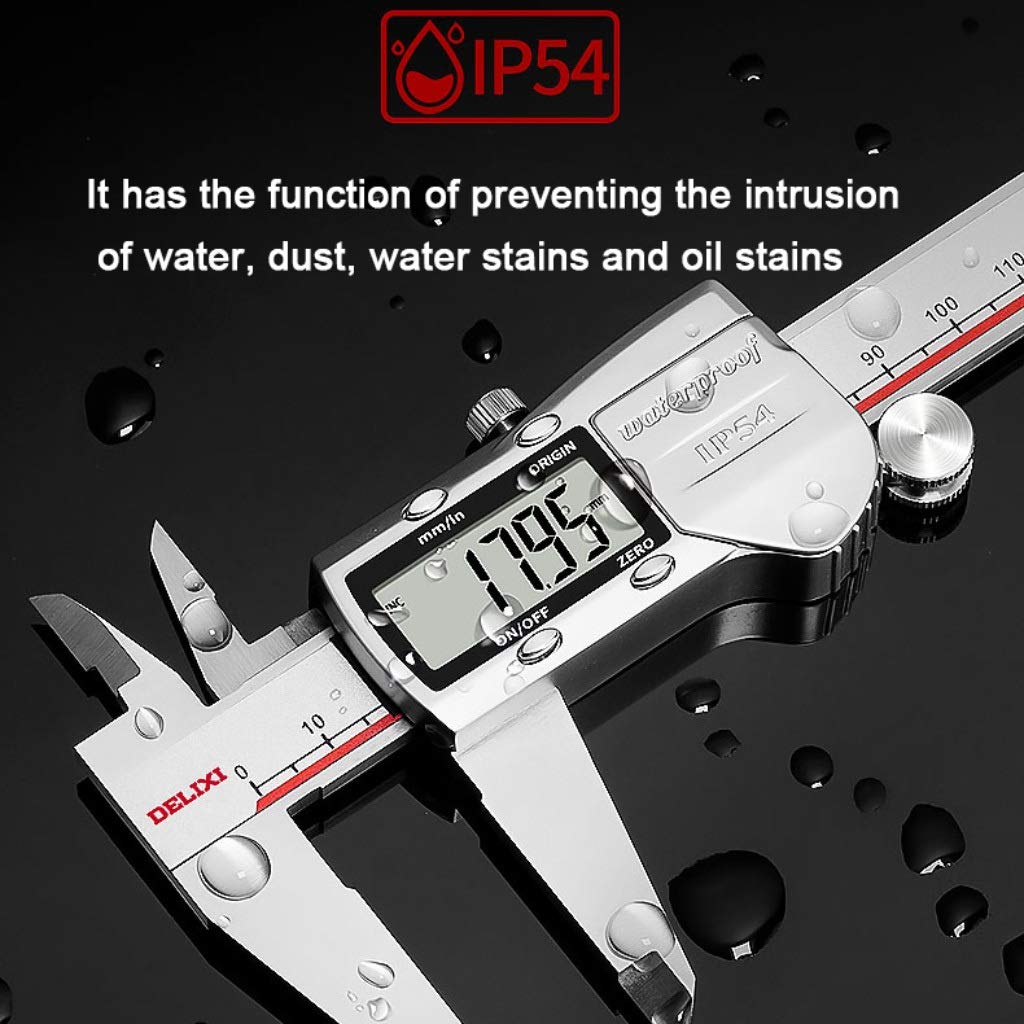 Suwalizki Elektroniczny Cyfrowy Cyfrowy Zacisk Ze Stali Nierdzewnej Vernier Caliper High Precision Industrial Pomiar Narzędzia Zakres: 0-150mm