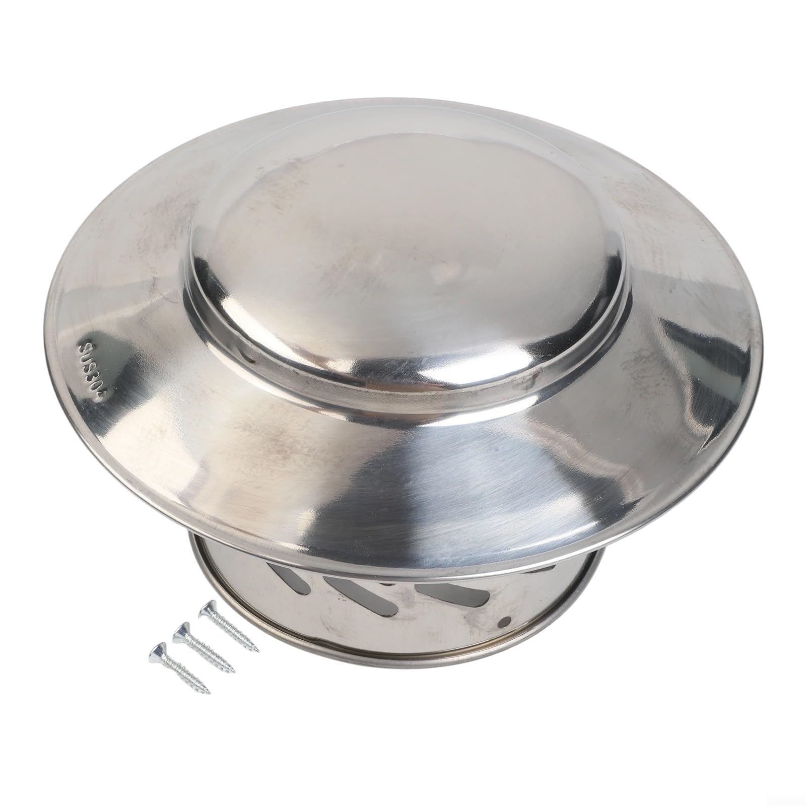 EJGMCNSGB Stainless Steel Chimney Cap for Roof and Wall Pipe Exhaust with Design to Protect Against Rain Debris Snow and Animal Intrusion (110mm（4inch）)