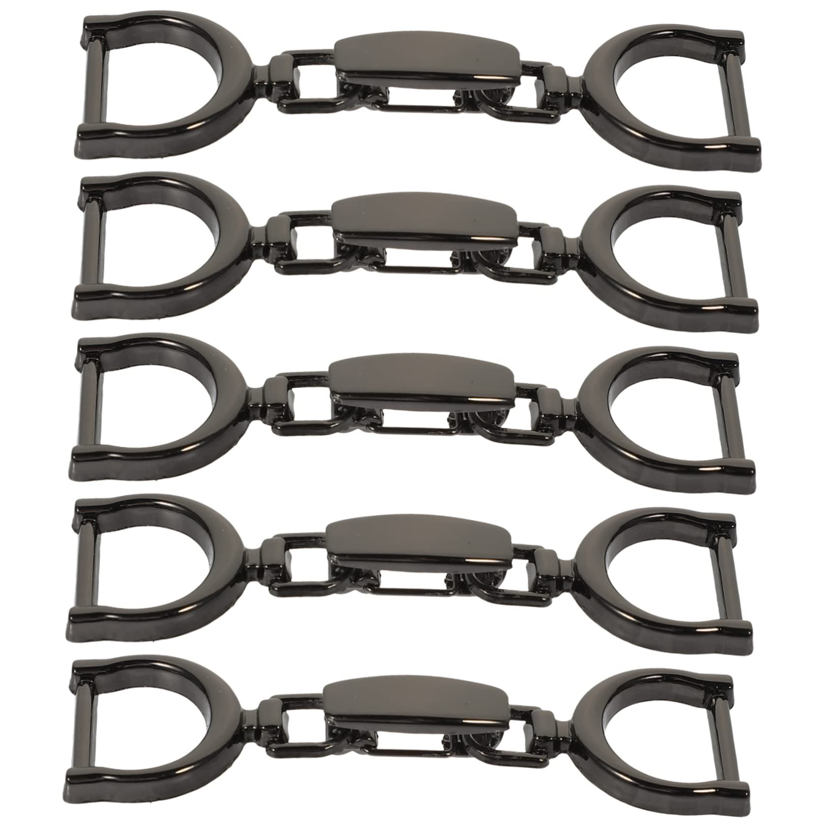 Anneome 5pcs Alloy Shoe Chain Buckles Decorative Accessories for DIY Shoes Bags and Garments Lightweight Stylish Eye-catching Buckle Decoration for Clothing and Footwear