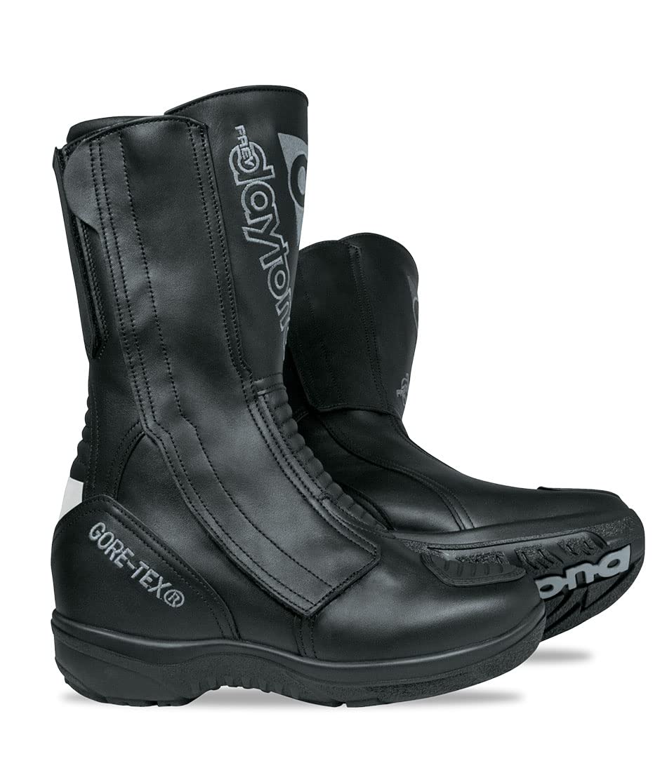 Daytona Gore-Tex M-Star Motorcycle Boots Black Leather Waterproof Ankle Protection 45, black, 11 UK
