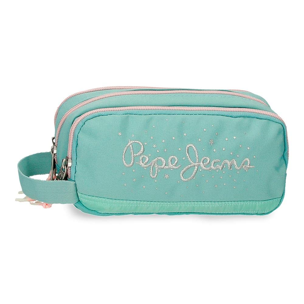 Pepe Jeans Jane Estuche Triple Azul 22x10x9 cms Poliéster