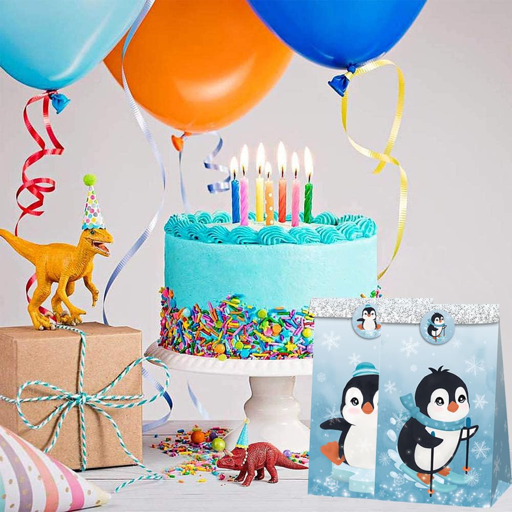 JeVenis 12 Pinguin-Partytüten – Süßigkeitenbeutel Für Pinguin-Themenparty, Onederland, Babyshower