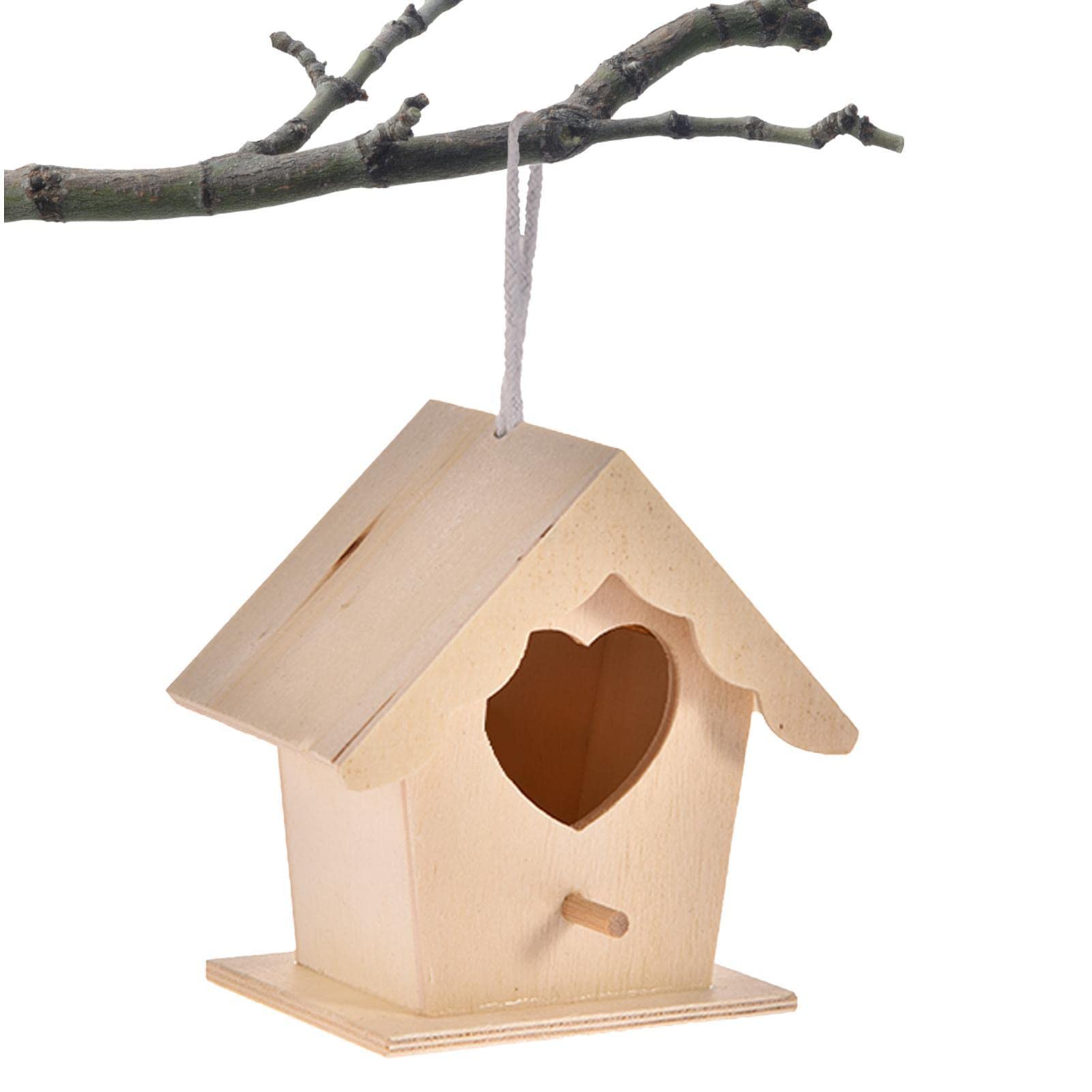 Vogelhäuser - Zedernblaues Vogelhaus - Handgemachte natürliche Vogelhütte für Hinterhof/Innenhof/Terrassendekoration, Vogelnest