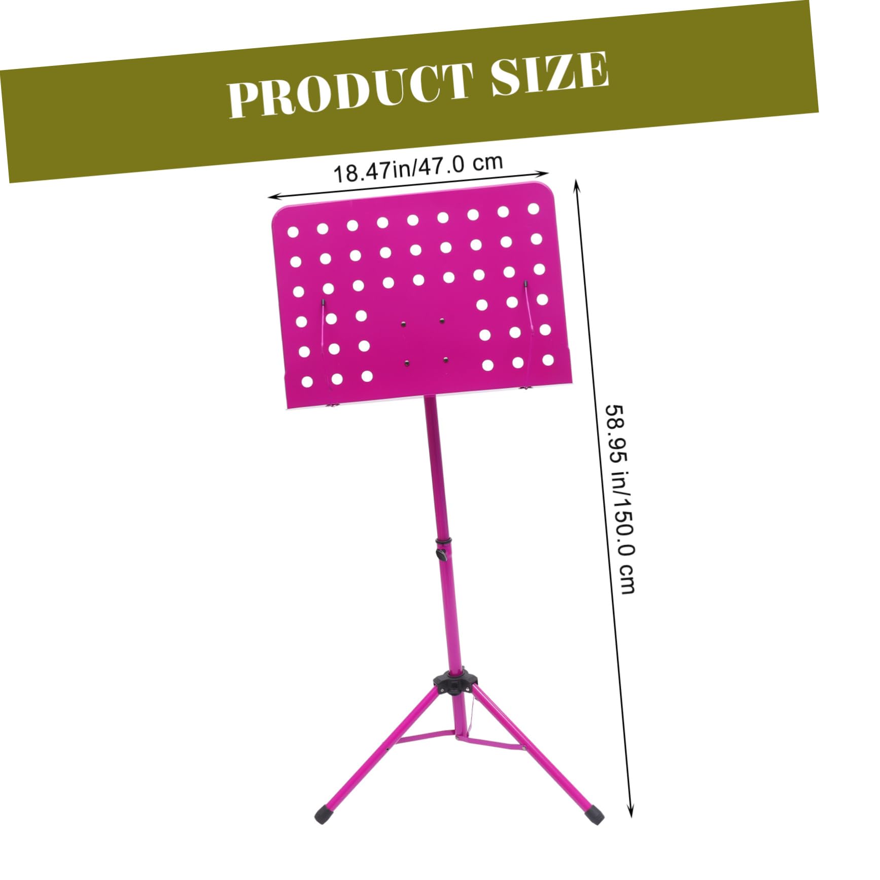 Toyvian Accessori Musicali Portatili Supporto Per Spartiti Musicali Treppiede Girevole A 340° Per Violino Chitarra Sassofono Costruzione in Lega Di Alluminio Casuale