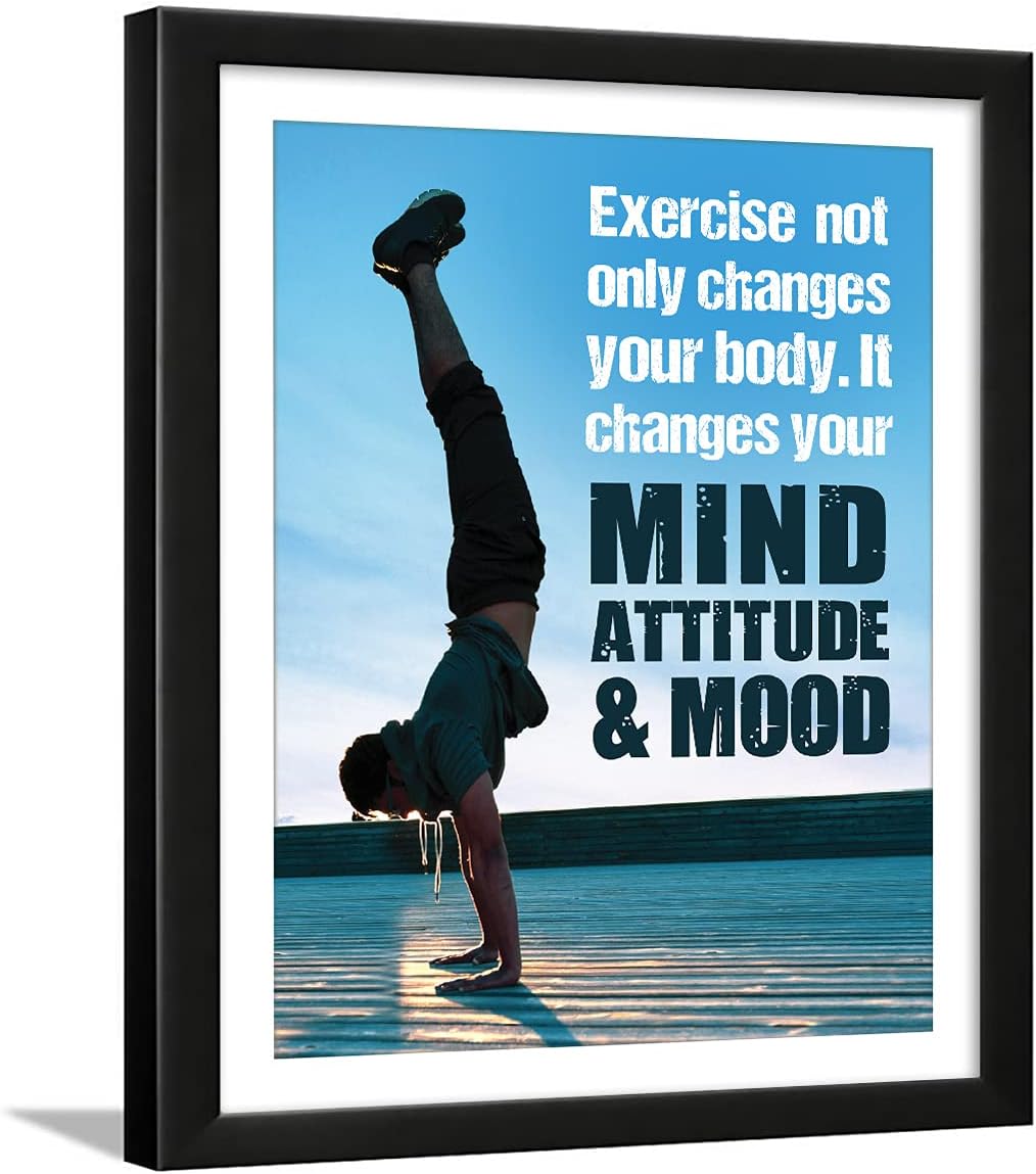 Chaka Chaundh - Exercise Quotes Frames - Workout Quotes Frames - Exercise Posters - Gym Quotes Wall Frames - (13.6 X 10.6 Inches)