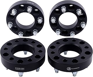 VLAOSCHI Black Forged 6x5.5 to 6x135 Wheel Adapters 1.25 Inch with 14x1.5 Studs Compatible with Chevy GMC 6 Lug 6x139.7 to 6x135 for Silverado Sierra Suburban 1500 Tahoe | 2019-2022 RAM1500- Pack of 4