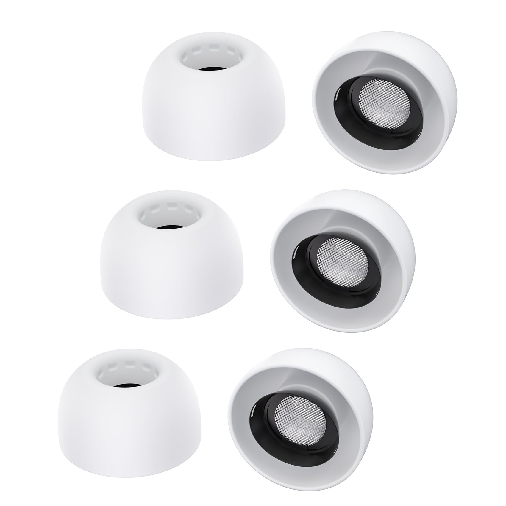 EZ EARTri Clarion Earplugs for AirPods Pro, Replacement Earplugs, Silicone Earplugs, Absorption, Noise Clip Design, Dustproof Steel Mesh, Suitable for Charging Case (3 Pairs, Size M) (LLL), 3 Pairs