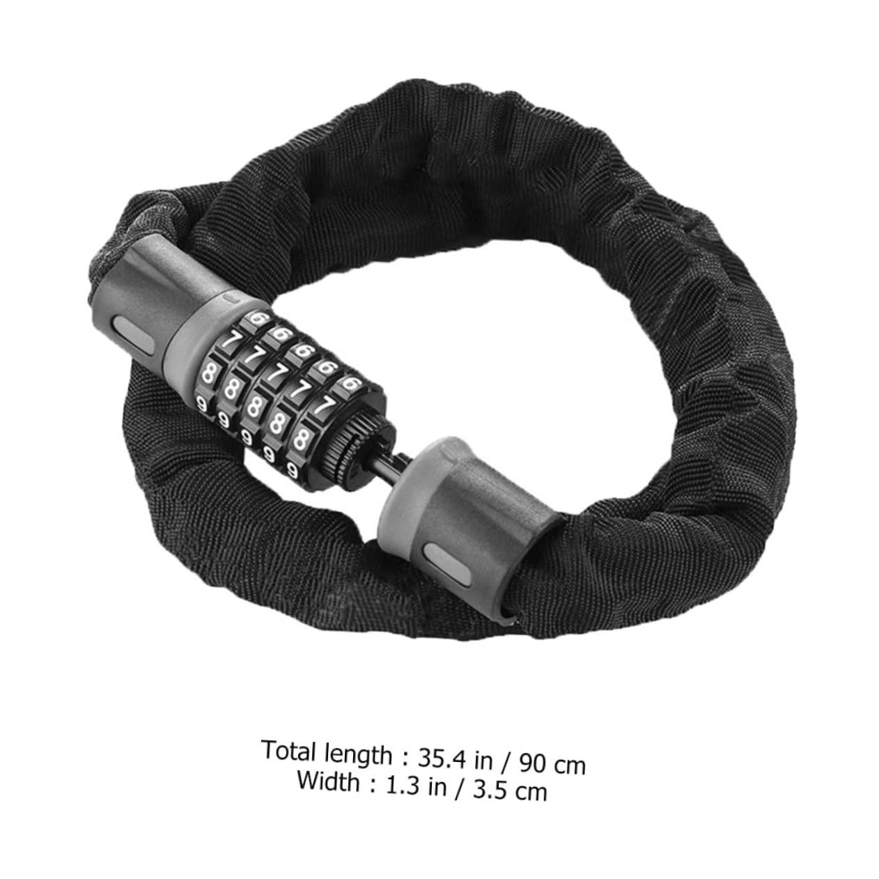 Lucchetto Bici a Catena Codice in Acciaio al Carbonio | Casco e Bagagli da Viaggio, Uso Multiuso, Accessorio Robusto per Spostamenti