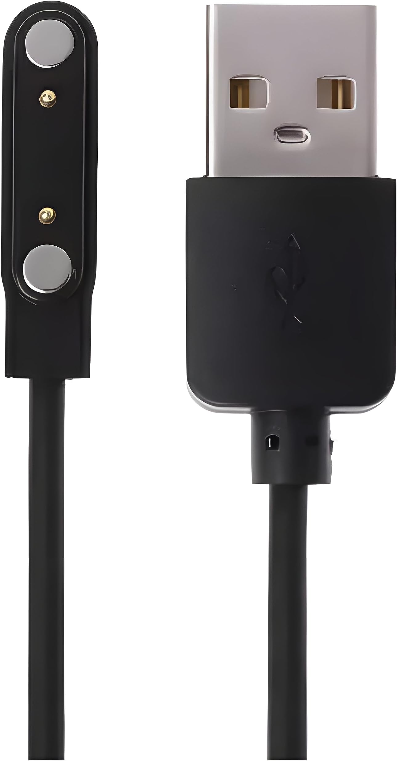 DAPPER 2 Pin Magnetic Charging Cable For Fire-Boltt 360 Pro/Fire-Boltt Talk Pro BSW038, Pin CD- 7.62MM, Black