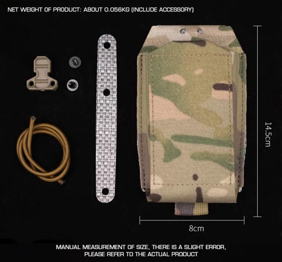 Peminkoo Tactical 5.56mm Magazine Pouch Belt Horizontal Mag Pouch for AR15 M4 M6 AK 47 Airsoft Rifle Mag Holder Bag Military Hunting Gear (BCP