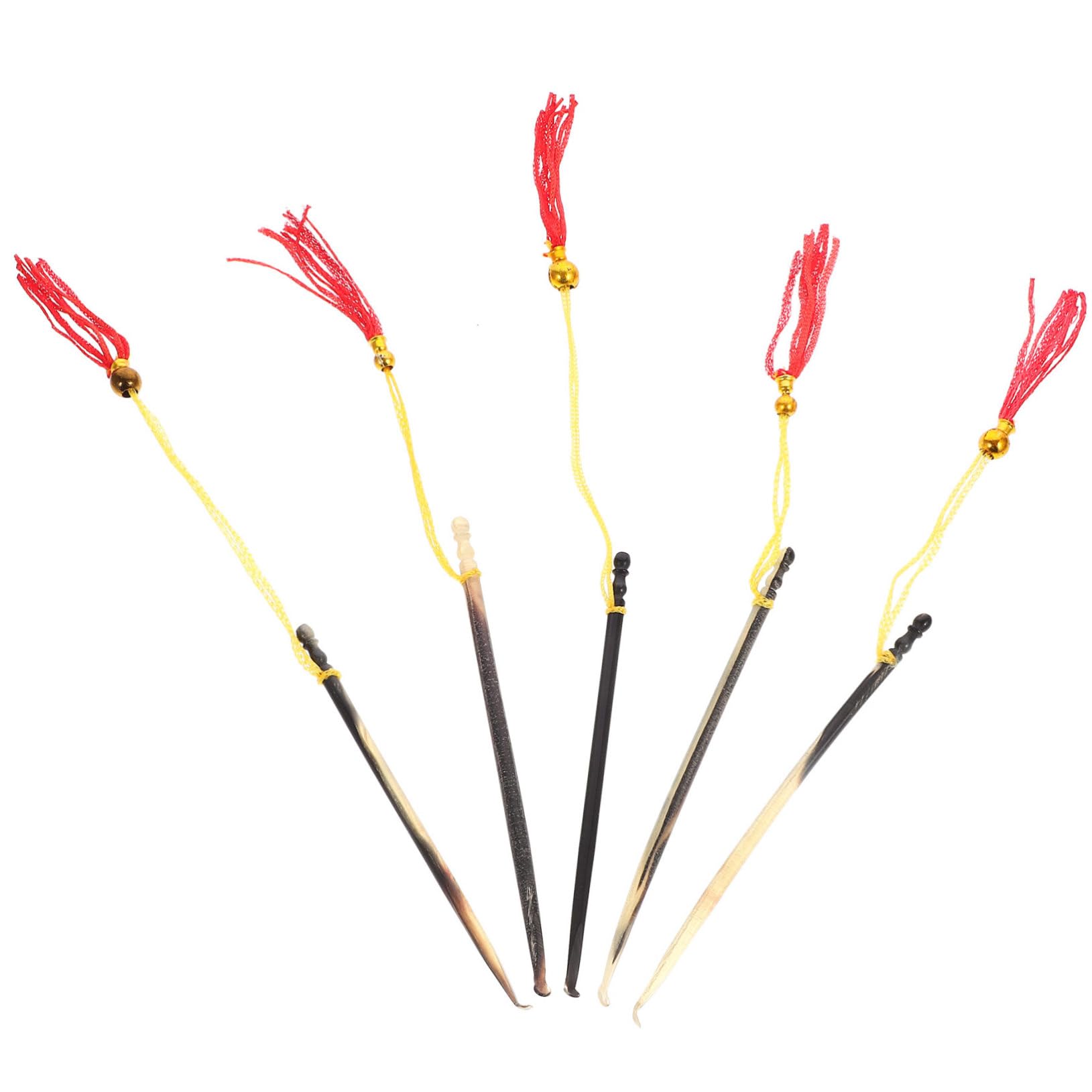 5PCS Portable Horn Ear Picks Set 10cm Ear Cleaning Tools for Wax Removal Random Color Safe and Effective