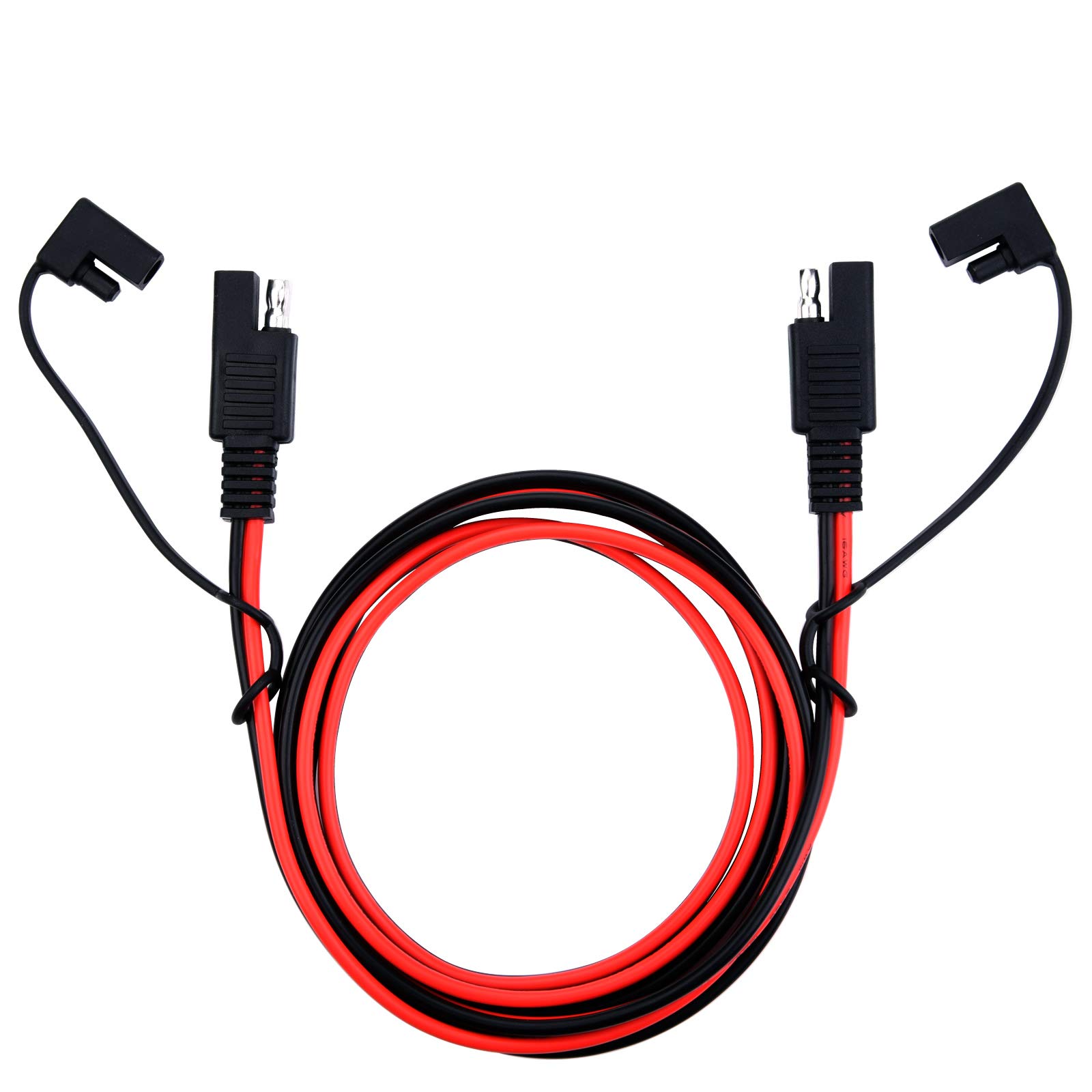 iGreely SAE Extension Cable 16 Gauge 15Ft 4.5M SAE to SAE Extension Cable Quick Disconnect Wire Harness 16AWG SAE Connector SAE Plug for Automotive RV Motorcycle Solar Panel Cars Tractor 4.5M