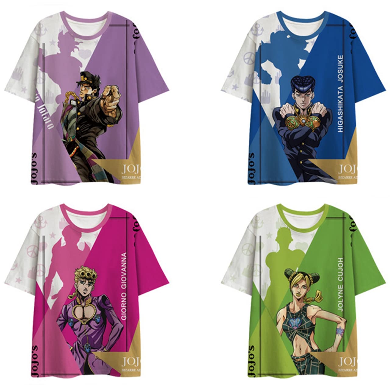 Amazon.co.jp: [百合] ジョジョの奇妙な冒険 Tシャツ 半袖 空條承太郎