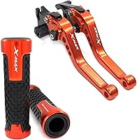 Vista 6 de Palancas de embrague de freno ajustables para motocicleta, empuñaduras de freno de mano para Yamaha XMAX250 XMAX300 XMAX400 Xmax X-MAX 250 300 400