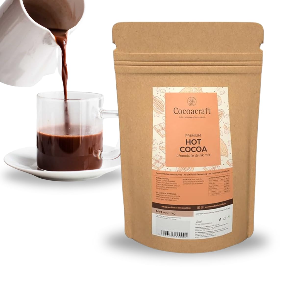 Cocoacraft Hot Cocoa Chocolate Mix (1KG) Drinking Hot Chocolate