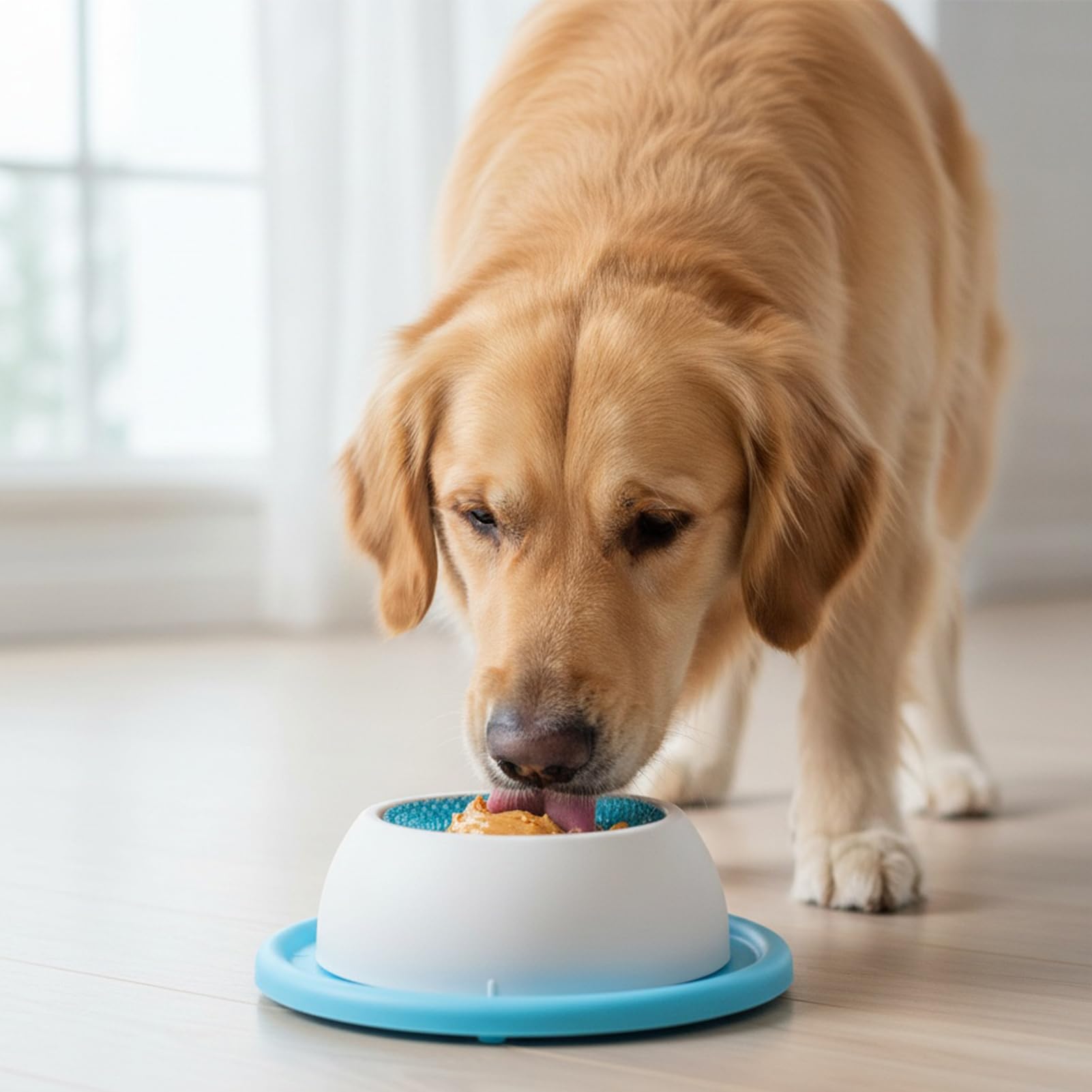 Giocattolo per leccarsi per cani, Palla da leccare per cani e gatti, Giocattolo interattivo intelligente per cani e gatti, Giocattolo antiscivolo per alimentazione lenta per la gestione