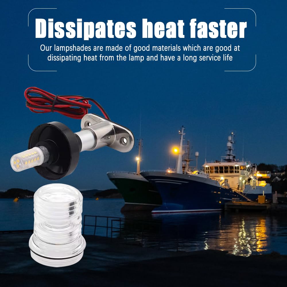 Luce di Navigazione, 12V-24V Impermeabile Luci di Via per Barca LED, Luce di Ancoraggio per Navi Yacht, Distanza di Visione di 2NM, per Barche 12 m/39,4 piedi in Basso