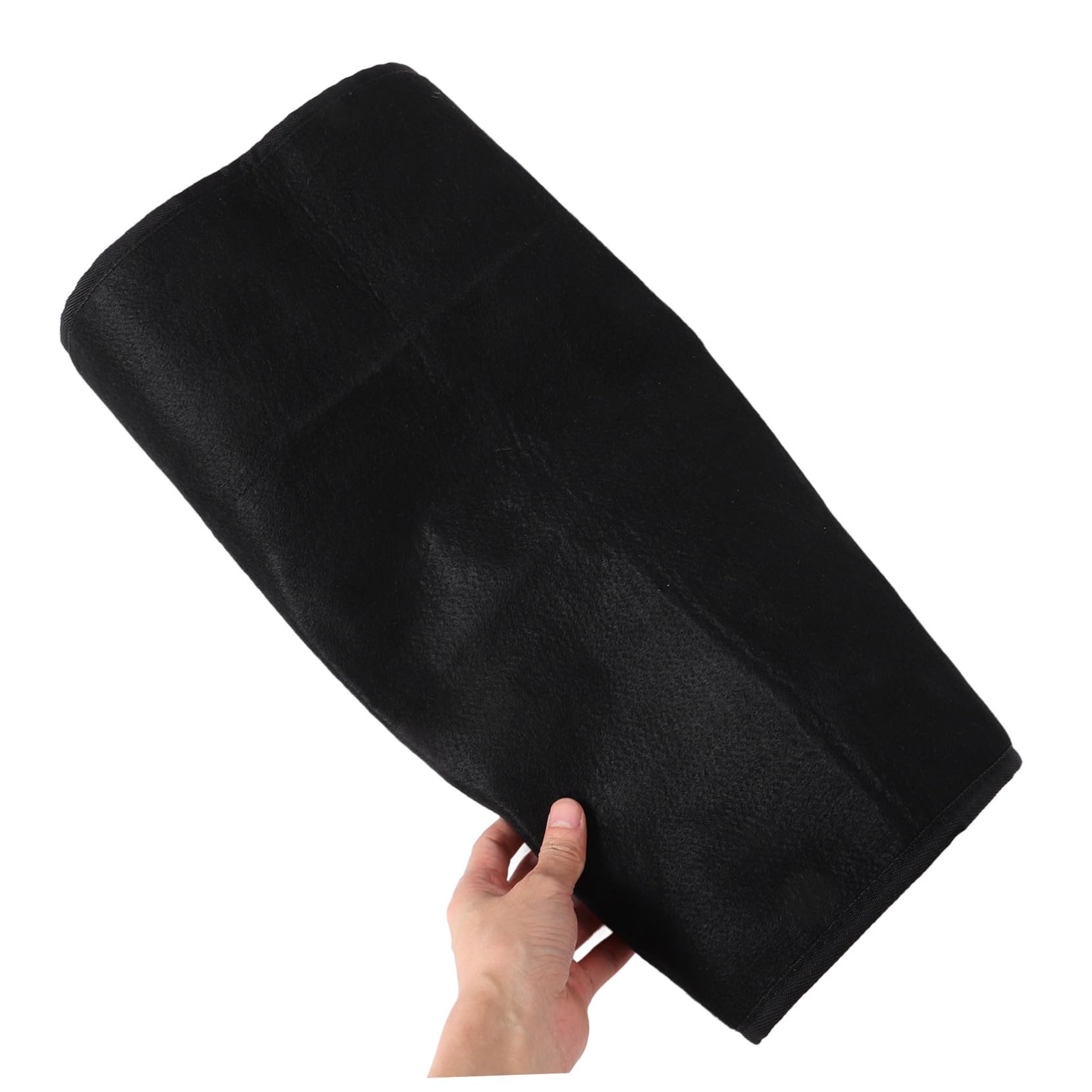 Tappeto Ignifugo Mezzo Tondo per Stufa, Protezione Pavimento | Poliestere e Pvc, Nero, per Grigliate All'aperto e Campeggio, Profilo Elegante e Stile Moderno