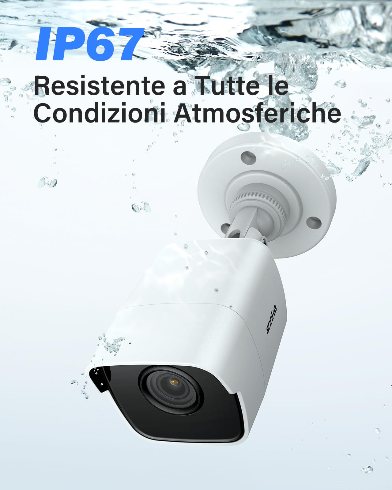 ANNKE 5MP Kit Videosorveglianza Cablato con Rilevamento di Persona/Veicolo, 3K Lite DVR con disco rigido da 2TB, 4x Telecamere di 5MP per Esterno ed Interno, Visione Notturna da 30m, Accesso Remoto