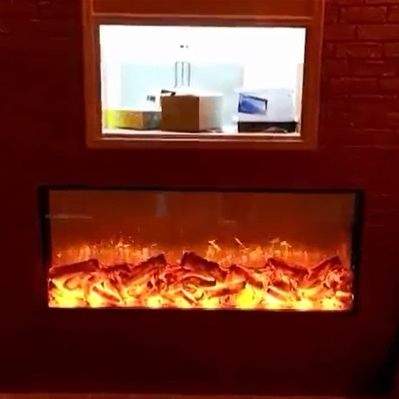 Camino Elettrico Simulazione 3D Fiamma del camino elettrico Lunghezza incassata da 31 a 59 pollici Decorazione elettrica Decorazione emulazionale artificiale Fiamma emulazionale Camini Camino Elettric