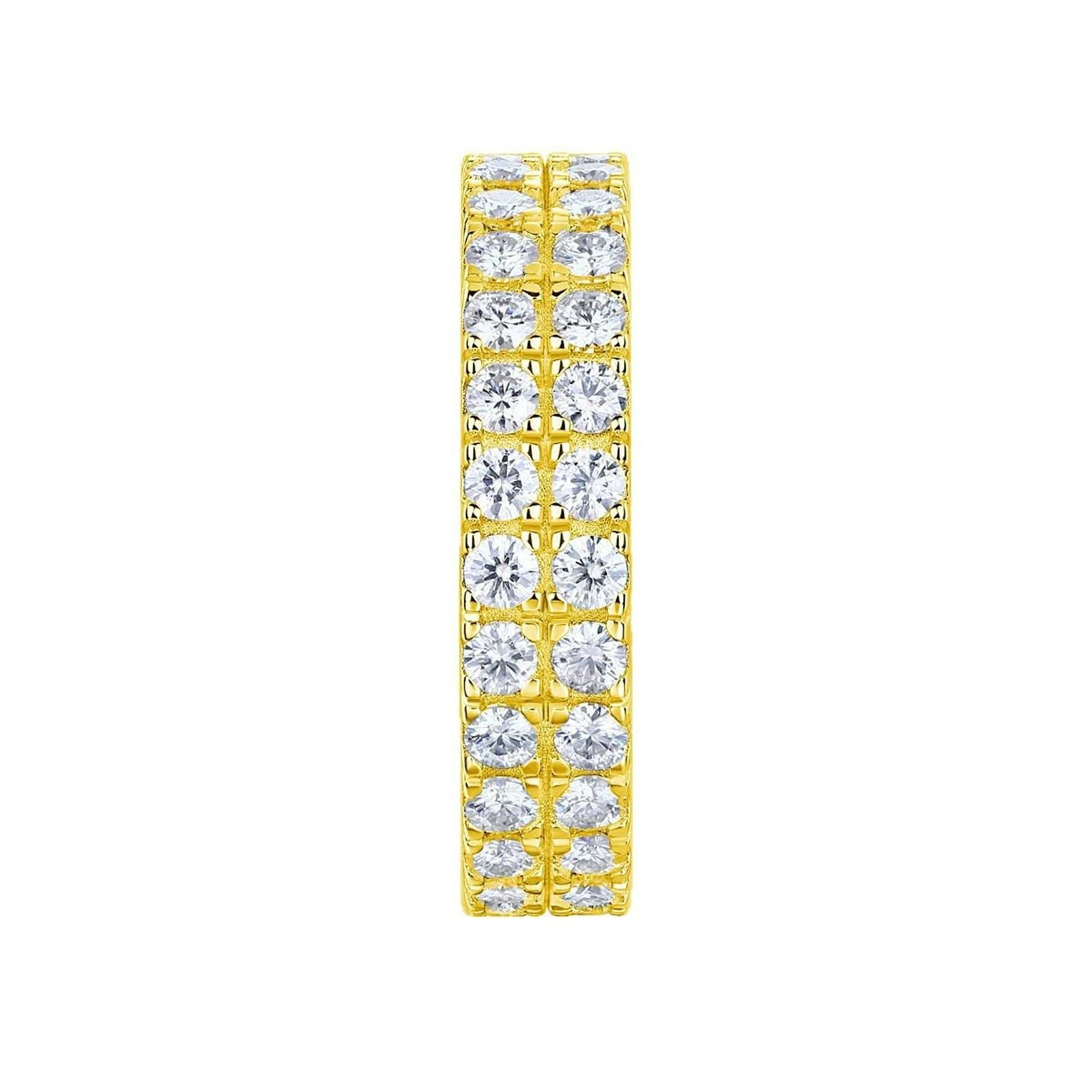 KnSam Anillo de boda de oro de 9 K/14 K/18 K, joyas auténticas, anillos de amistad eterno con moissanita, anillos de banda de oro amarillo Au 375/585/750, talla 47-65