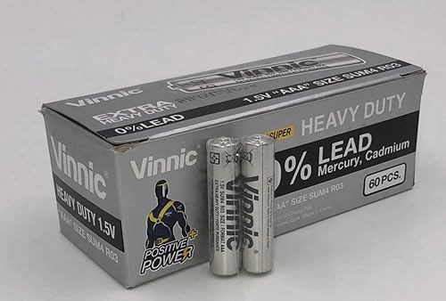 Vinnic 998000000003 Micro Sum 4 AAA Battery 60 Pieces VE