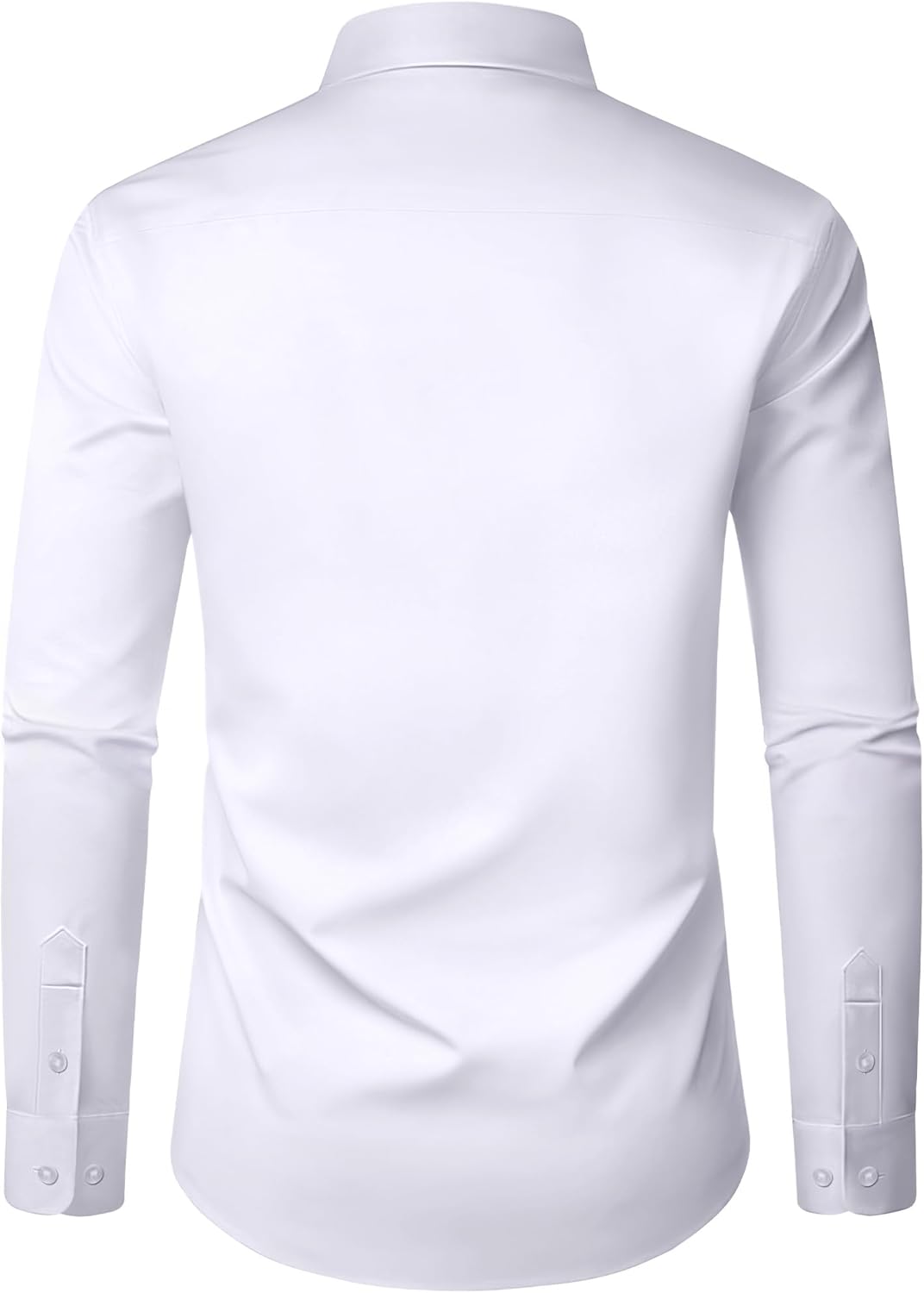 J.VER Mens Dress Shirts Long Sleeve Solid Formal Shirt Stretch Business Casual Wedding Button Down Shirts - Image 3