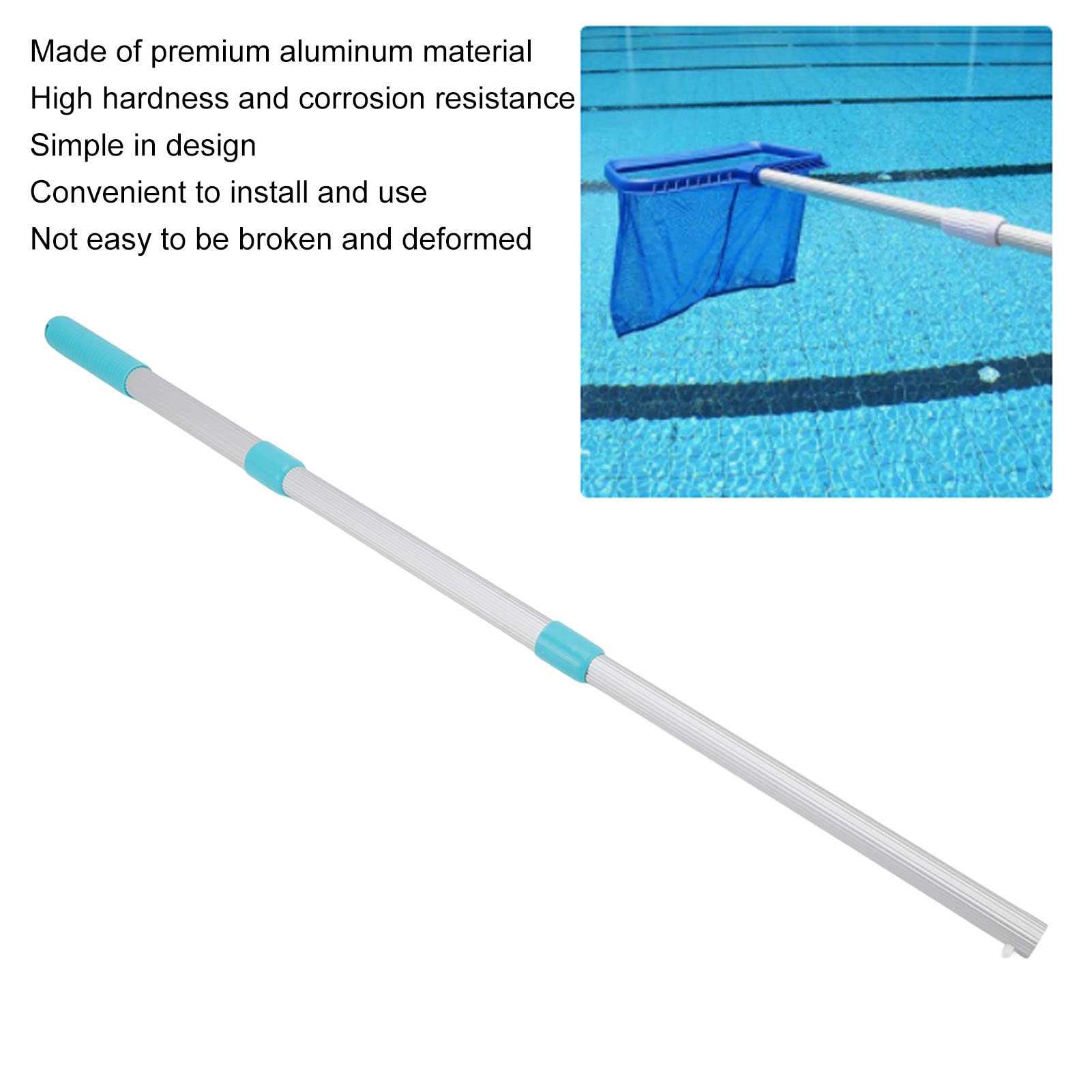 Perche Télescopique Pour Piscine, Perche Extensible Réglable En