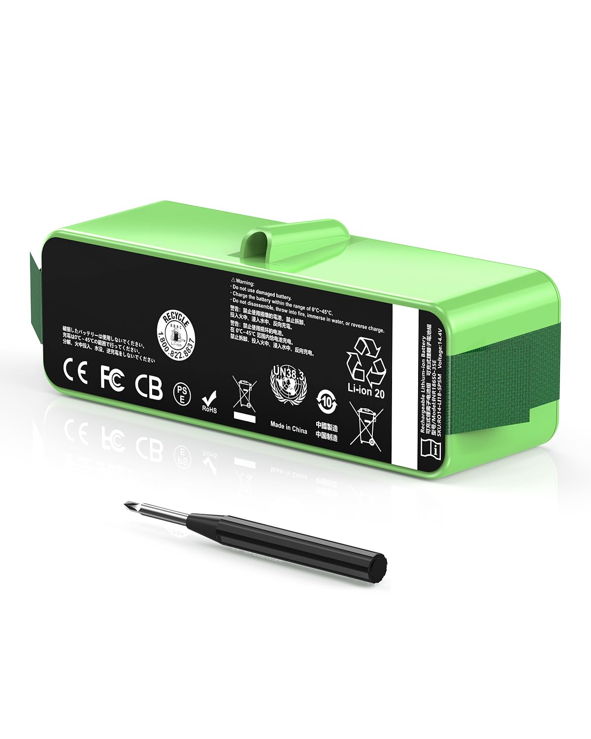 1800Li Replacement Battery for iRobot Roomba, Imported battery Replacement for Roomba 900 800 700 600 Series, for 960 965 970 980 981 801 805 850 860