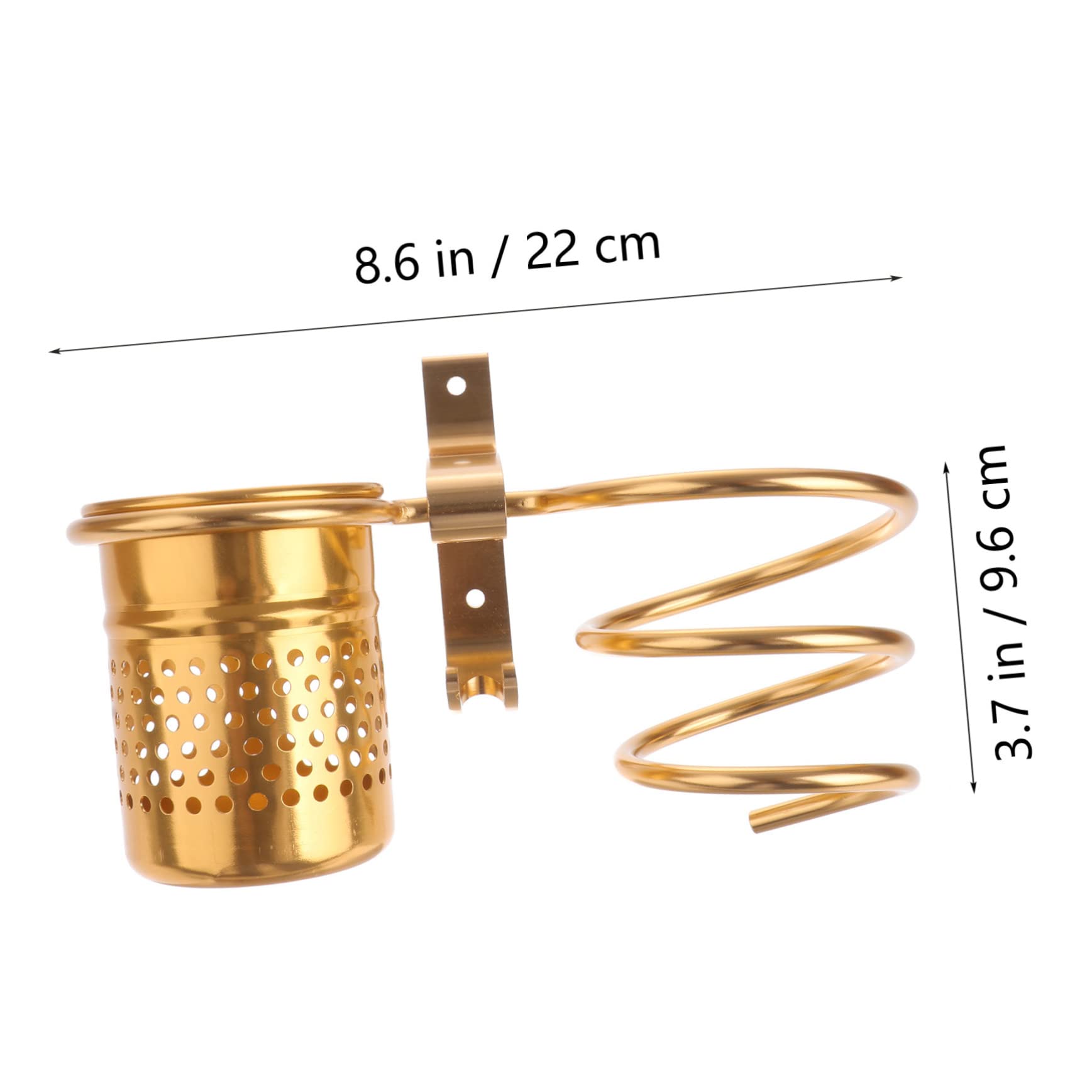 NULYLU Bathroom Wall-mounted Hair Dryer Rack Sturdy Aluminum Holder Hair Dryer Hanger for Modern Decor