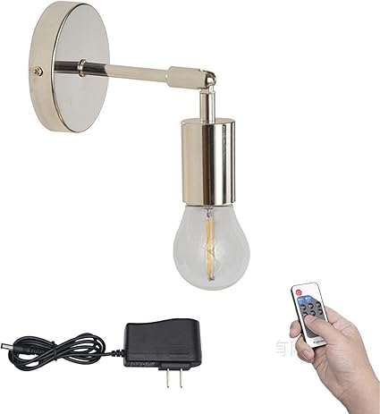 Amazon Stgled ブラケットライト 充電式 バッテリー内蔵式照明器具 調光可 ウォールランプ リモコン付き 配線不要 電球付属 角度調節可 壁掛け照明 壁に穴開け不要 賃貸照明 ブラケットライト 壁掛けフックにて固定 電池式ライト 電池ライト Led 充電式 テーブルランプ