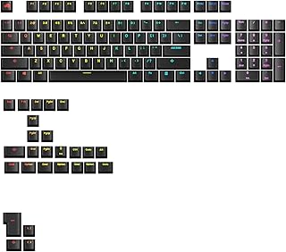 Glorious Gaming GPBT Backlit Keys(Black) Translucent Symbols for Custom Mechanical Gaming Keyboards 100%,75% 65% 60%,ANSI,…