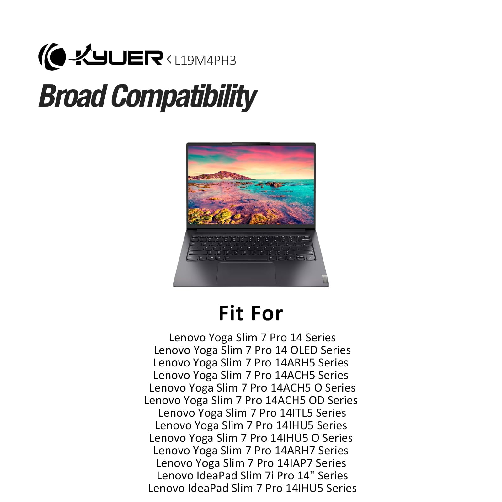 K KYUER 61Wh L19M4PH3 L19D4PH3 L19C4PH3 Laptop Akku für Lenovo Yoga Slim 7 Pro 14 OLED, IdeaPad Slim 7i Pro Slim 7 Pro 14IHU5 14" Series Yoga Slim 7 Pro 14ARH5 14IHU5 14ITL5 14ARH7 14IAP7 14ACH5 O OD