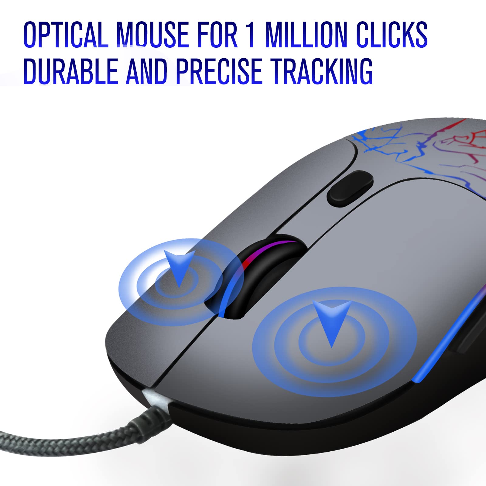 エルゴノミック 3D ライティング RGB ゲーミングマウス Amazon | MOZETEGY RGB ゲーミングマウス 有線 エルゴノミック