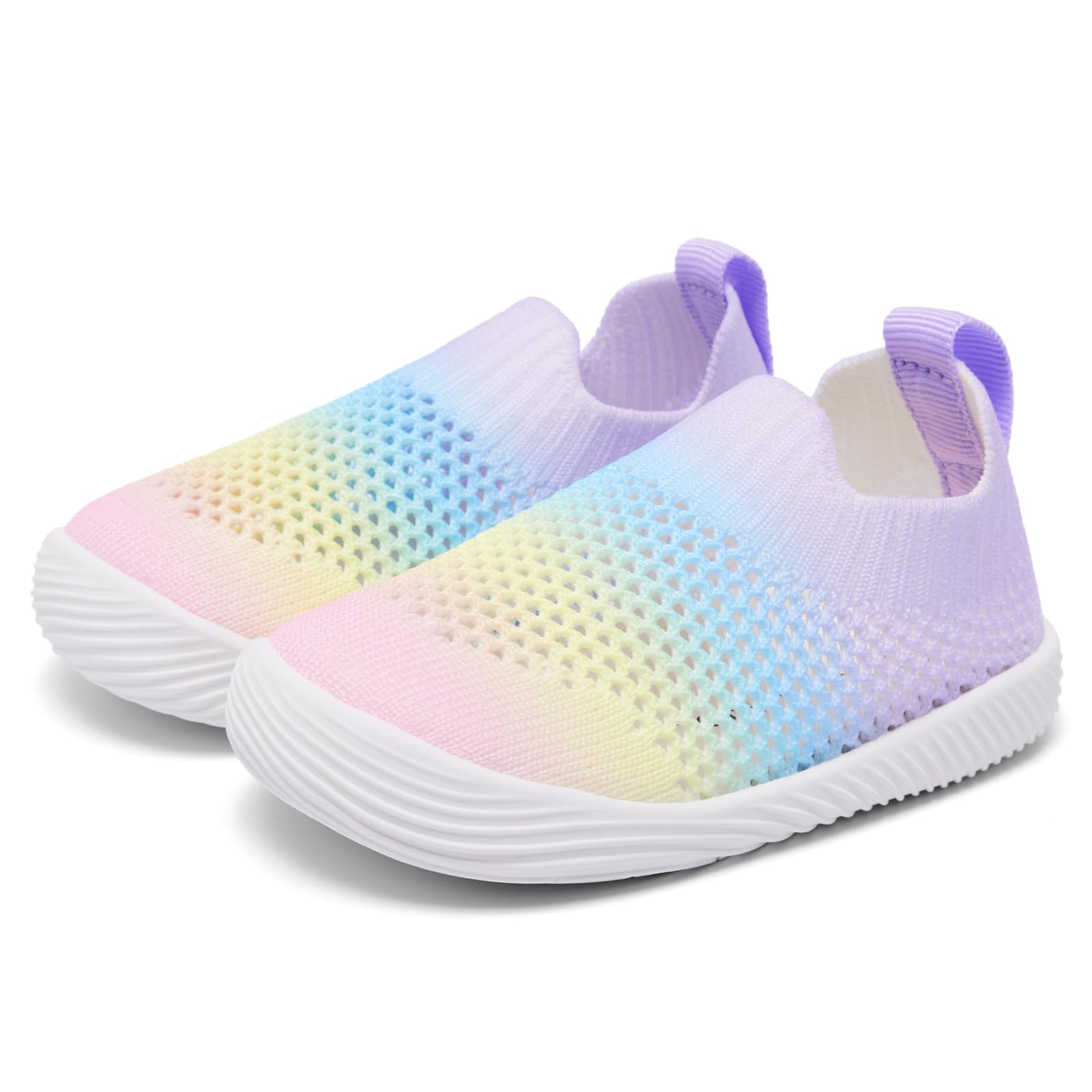 MORENDL Toddler Sandals Baby Walking Shoes Infant Slip On Water Shoes Boys Mesh Summer Sneakers Girls Tennis Shoes Multicolor