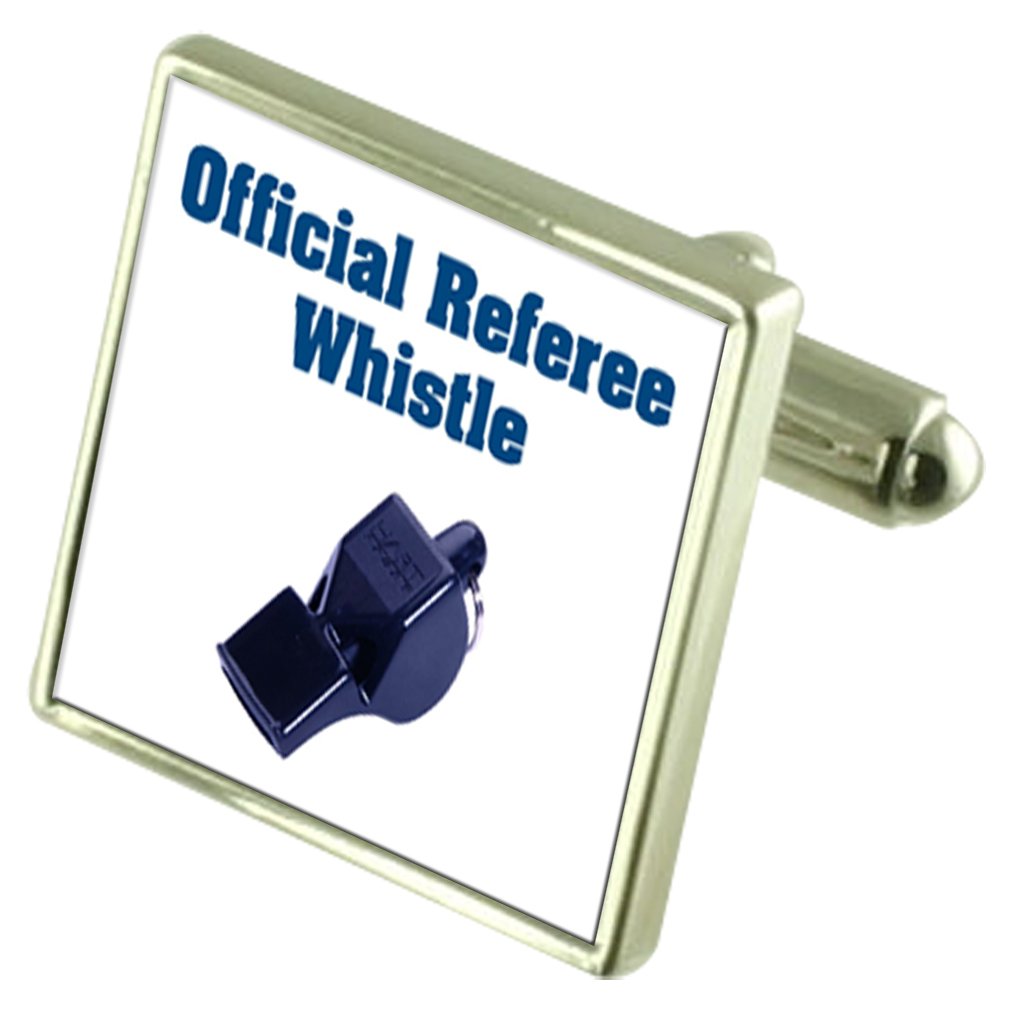 Select Gifts Referee Whistle Cufflinks with Pouch